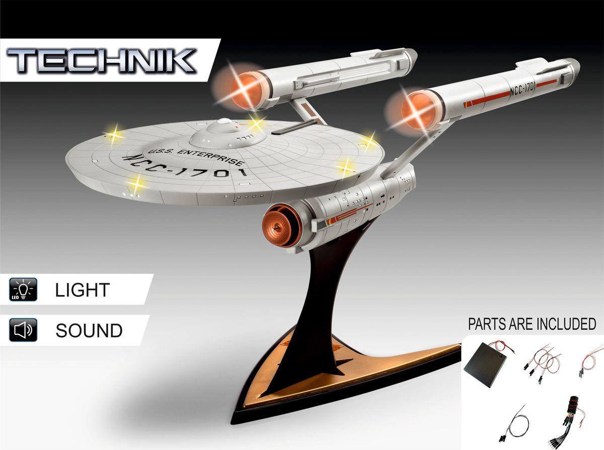 REVELL MODEL KIT  - Star Trek Level 5 Model Kit with Sound & Light Up 1:600 USS Enetrprise NCC-1701