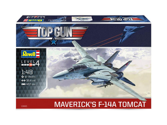 REVELL- Top Gun Model Kit Maverick´s F-14A Tomcat 1/48