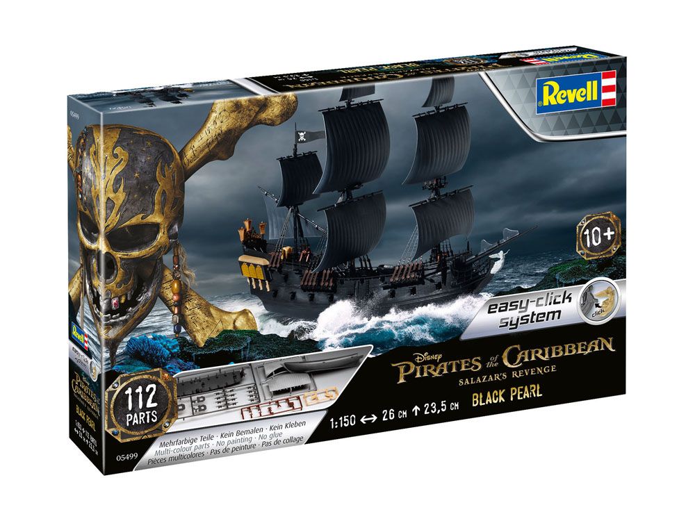 REVELL - Pirates of The Caribbean Dead Men Tell No Tales Easy-Click Model Kit 1/150 Black Pearl