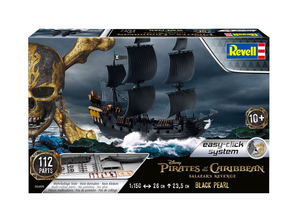 REVELL - Pirates of The Caribbean Dead Men Tell No Tales Easy-Click Model Kit 1/150 Black Pearl