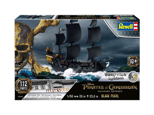 REVELL - Pirates of The Caribbean Dead Men Tell No Tales Easy-Click Model Kit 1/150 Black Pearl