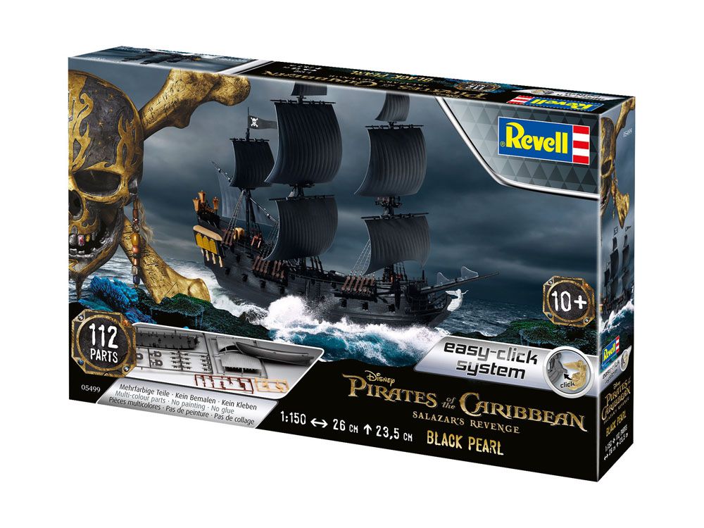 REVELL - Pirates of The Caribbean Dead Men Tell No Tales Easy-Click Model Kit 1/150 Black Pearl