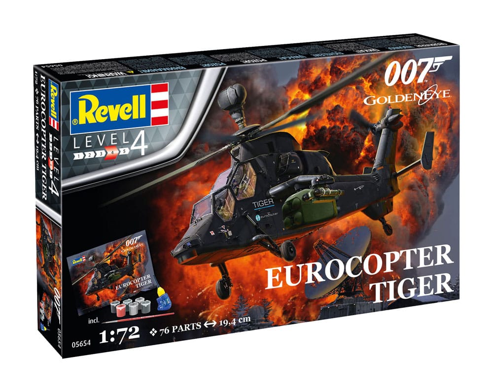 REVELL MODEL KIT  - James Bond Model Kit Gift Set 1/72 Eurocopter Tiger (GoldenEye)