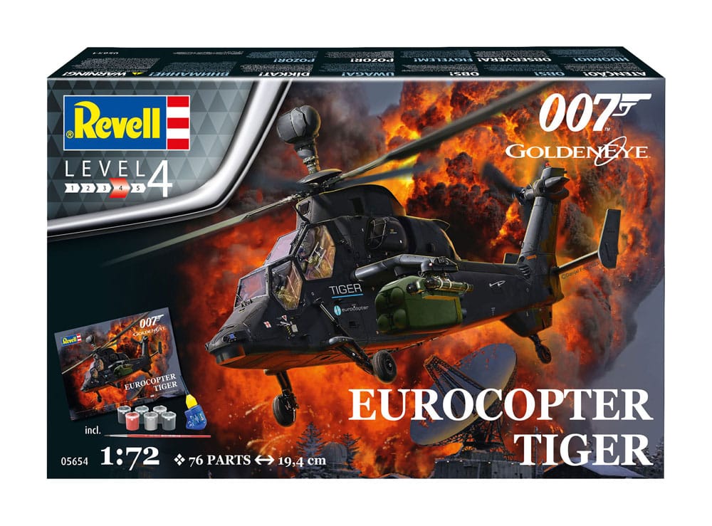 REVELL MODEL KIT  - James Bond Model Kit Gift Set 1/72 Eurocopter Tiger (GoldenEye)