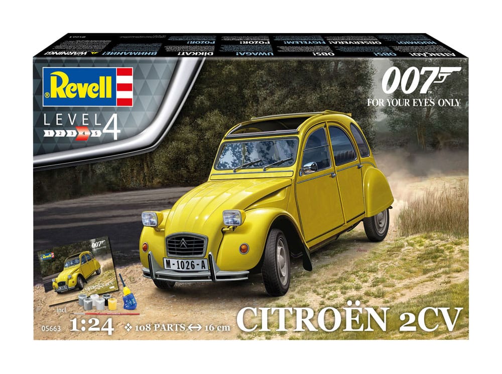 REVELL - James Bond (For Your Eyes Only) - Citroen 2 CV Model Kit Gift Set 1/24