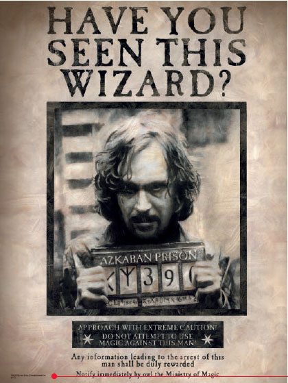 SD TOYS - Harry Potter Glass Poster Sirius Black