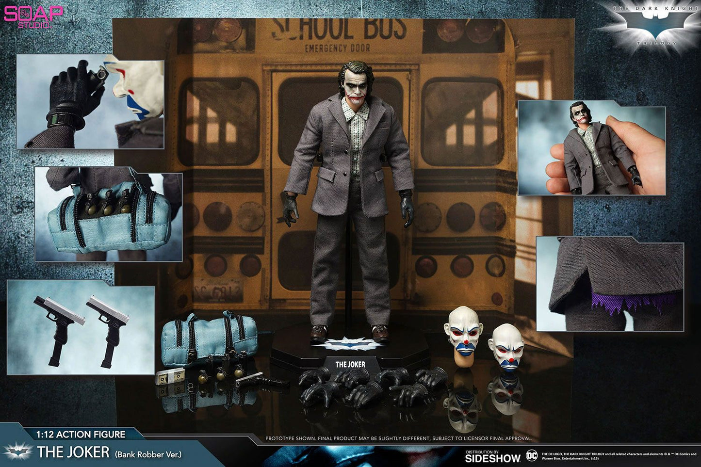 SOAP STUDIOS - Dc Comics - The Dark Knight Action Figure 112 The Joker (Bank Robber Ver) 17 cm