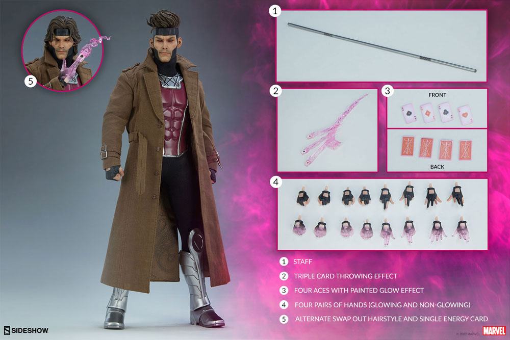 SIDESHOW - Marvel - Legends: Action Figures X-Man Action Figure 1:6 Gambit DeLuxe 12 Inch