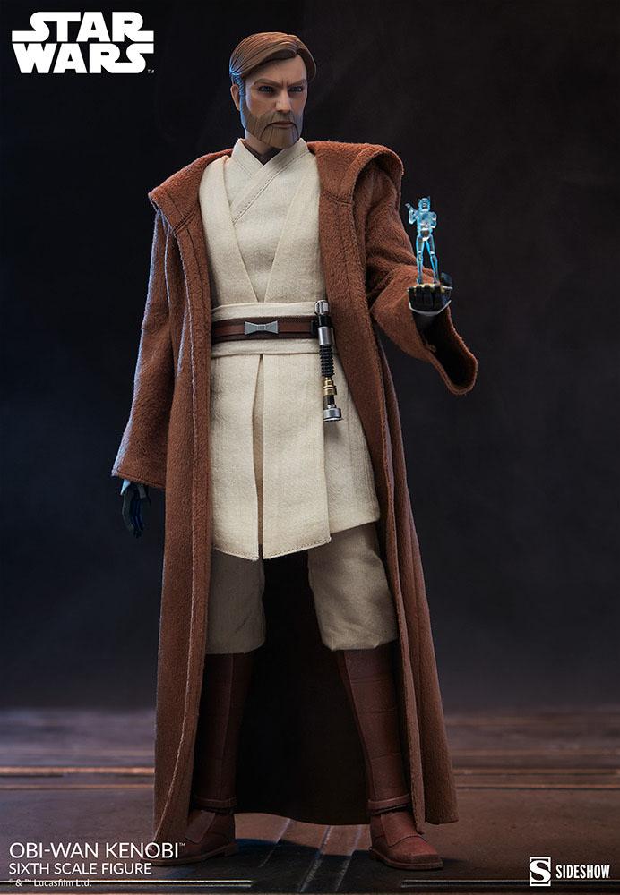 SIDESHOW - Star Wars The Clone Wars Action Figure 1/6 Obi-Wan Kenobi