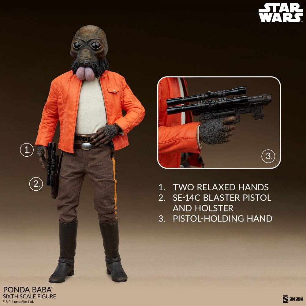 SIDESHOW - Star Wars Scum & Villainy Action Figure 1/6 Ponda Baba