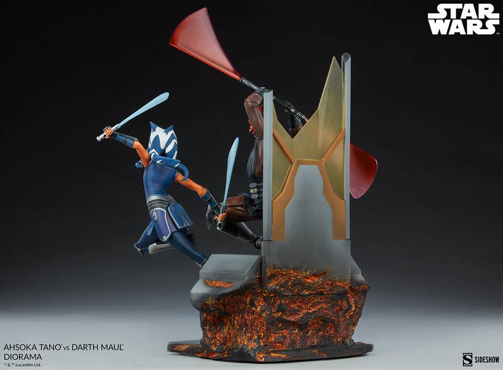 SIDESHOW - Star Wars The Clone Wars Diorama Ahsoka Tano vs Darth Maul