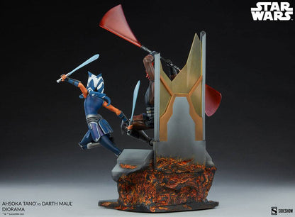 SIDESHOW - Star Wars The Clone Wars Diorama Ahsoka Tano vs Darth Maul