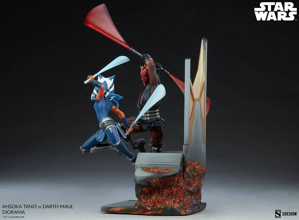 SIDESHOW - Star Wars The Clone Wars Diorama Ahsoka Tano vs Darth Maul