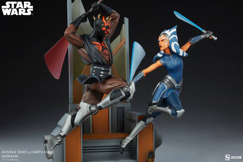 SIDESHOW - Star Wars The Clone Wars Diorama Ahsoka Tano vs Darth Maul