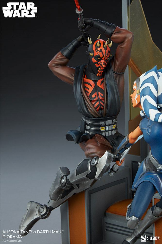 SIDESHOW - Star Wars The Clone Wars Diorama Ahsoka Tano vs Darth Maul