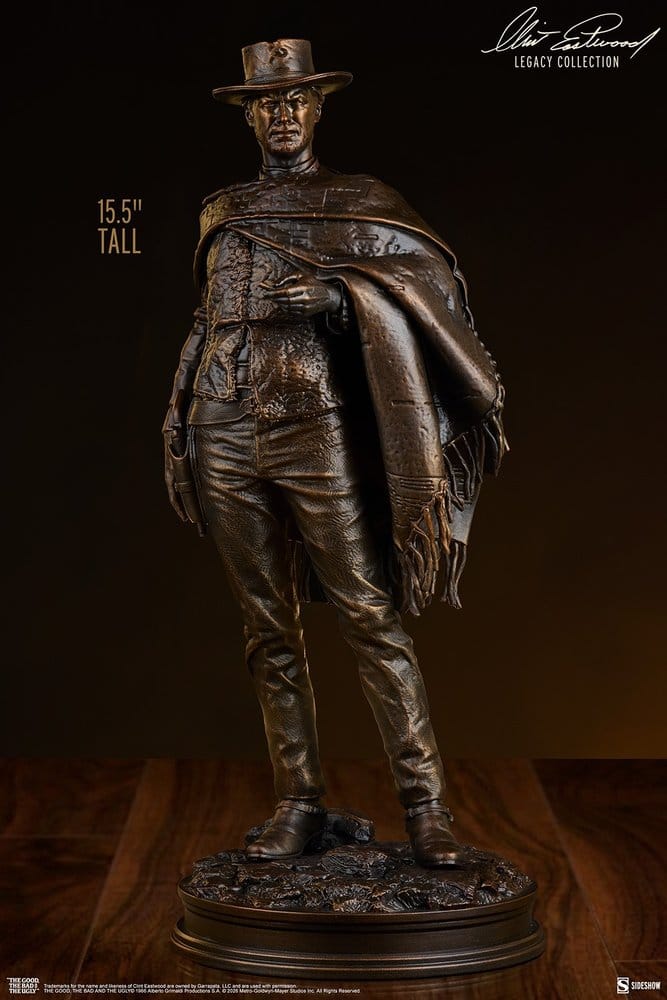 SIDESHOW - The Good, The Bad and the Ugly Statue The Man with No Name (Faux Bronze)