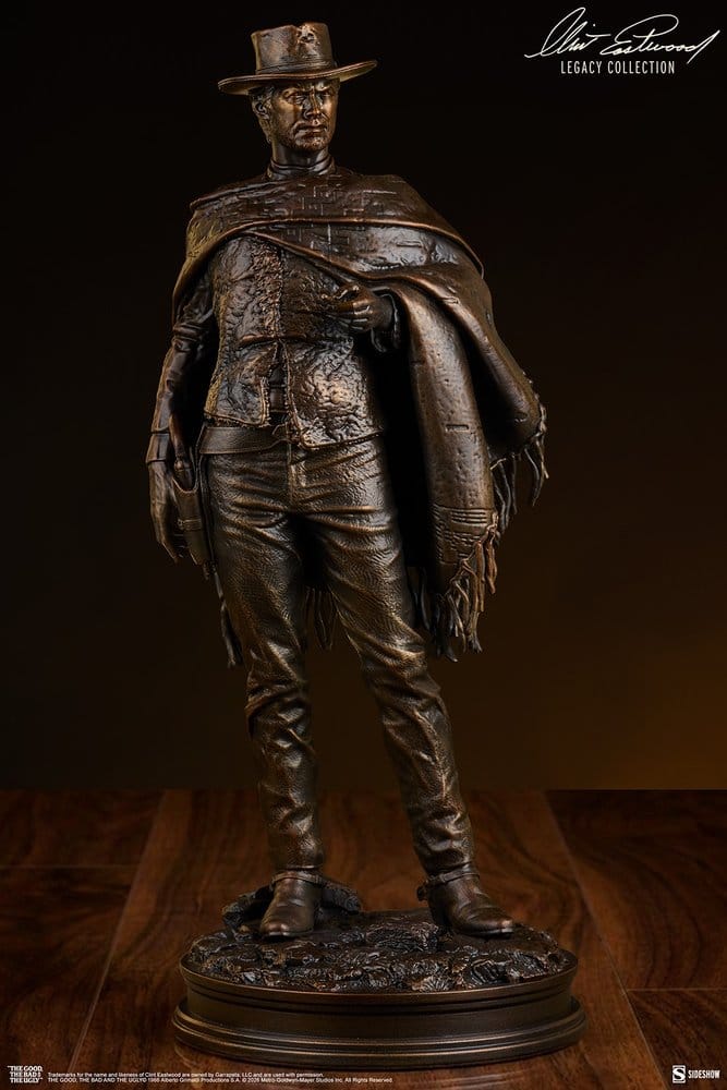 SIDESHOW - The Good, The Bad and the Ugly Statue The Man with No Name (Faux Bronze)