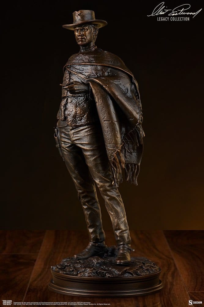 SIDESHOW - The Good, The Bad and the Ugly Statue The Man with No Name (Faux Bronze)