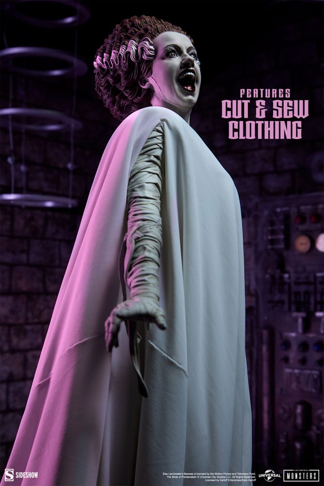 SIDESHOW - Bride of Frankenstein Premium Format Mixed Media Statue The Bride of Frankenstein (Fabric Costume)