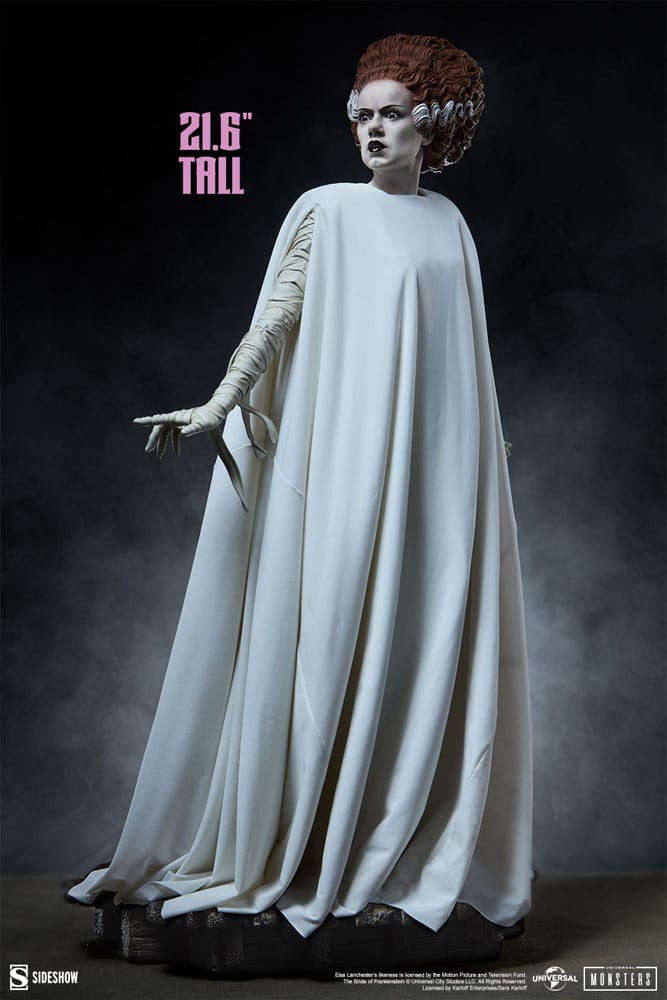 SIDESHOW - Bride of Frankenstein Premium Format Mixed Media Statue The Bride of Frankenstein (Fabric Costume)