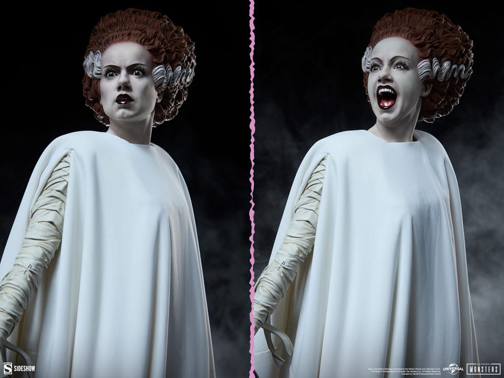 SIDESHOW - Bride of Frankenstein Premium Format Mixed Media Statue The Bride of Frankenstein (Fabric Costume)
