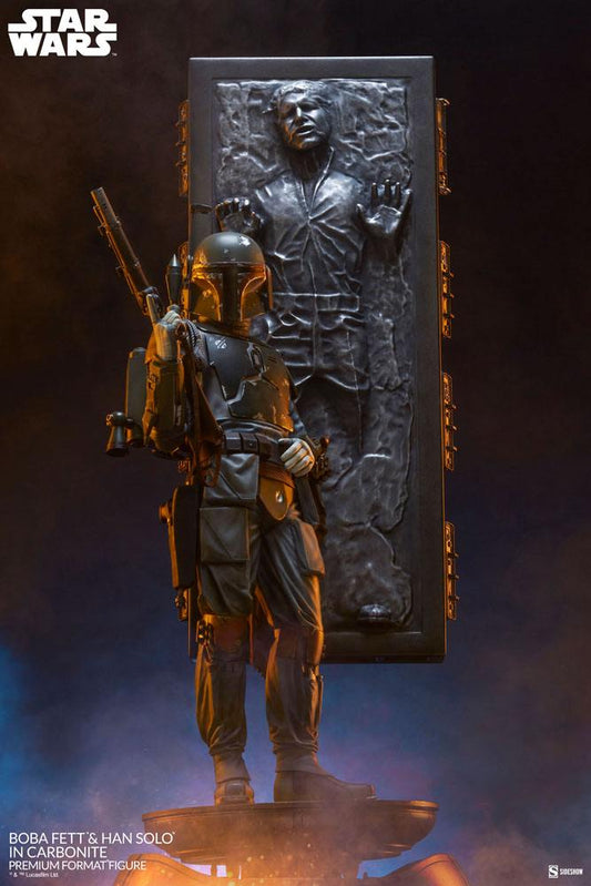 SIDESHOW - Star Wars Premium Format Statue Boba Fett and Han Solo in Carbonite