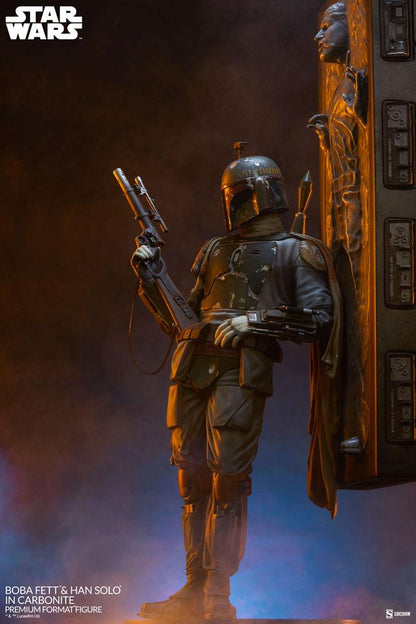 SIDESHOW - Star Wars Premium Format Statue Boba Fett and Han Solo in Carbonite