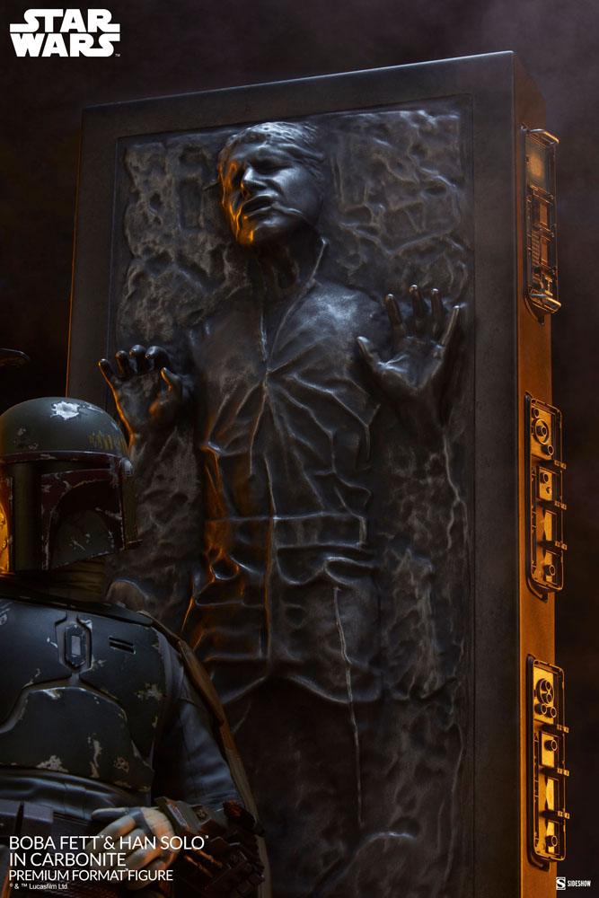 SIDESHOW - Star Wars Premium Format Statue Boba Fett and Han Solo in Carbonite