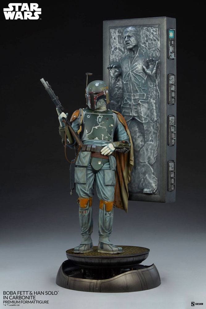 SIDESHOW - Star Wars Premium Format Statue Boba Fett and Han Solo in Carbonite