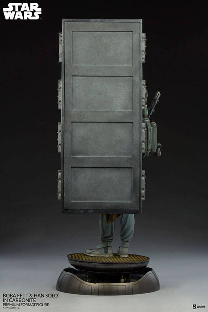 SIDESHOW - Star Wars Premium Format Statue Boba Fett and Han Solo in Carbonite