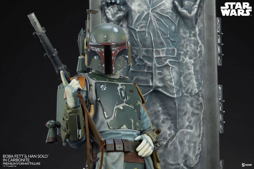 SIDESHOW - Star Wars Premium Format Statue Boba Fett and Han Solo in Carbonite