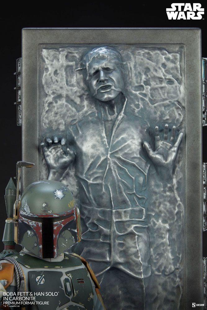 SIDESHOW - Star Wars Premium Format Statue Boba Fett and Han Solo in Carbonite