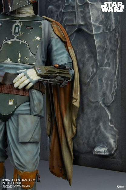 SIDESHOW - Star Wars Premium Format Statue Boba Fett and Han Solo in Carbonite