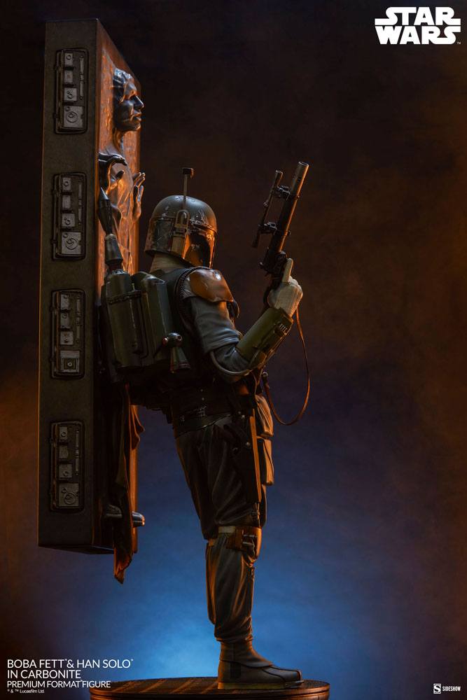 SIDESHOW - Star Wars Premium Format Statue Boba Fett and Han Solo in Carbonite