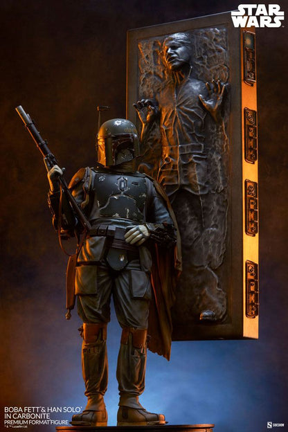 SIDESHOW - Star Wars Premium Format Statue Boba Fett and Han Solo in Carbonite