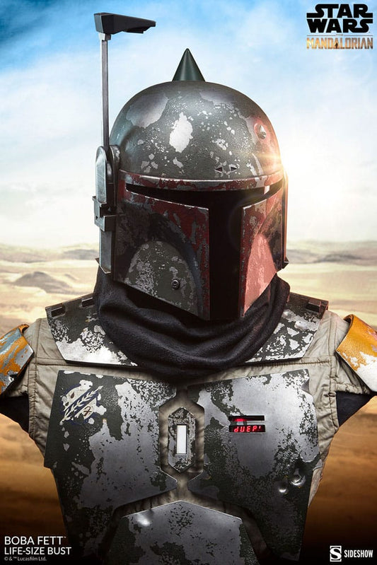SIDESHOW - Star Wars The Mandalorian Life-Size Bust Boba Fett