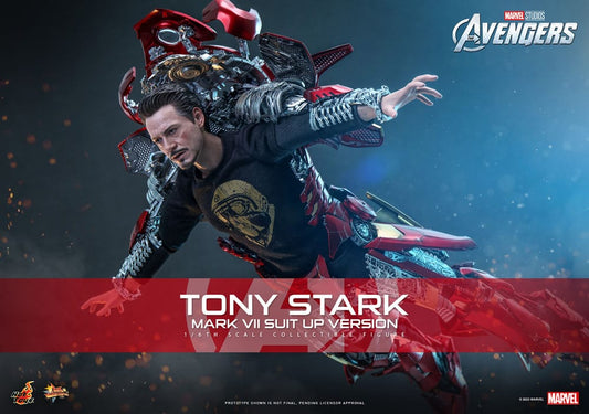 HOT TOYS - Marvel - Avengers Movie Masterpiece 1:6 Action Doll Tony Stark (Mark VII Suit-Up Ver)