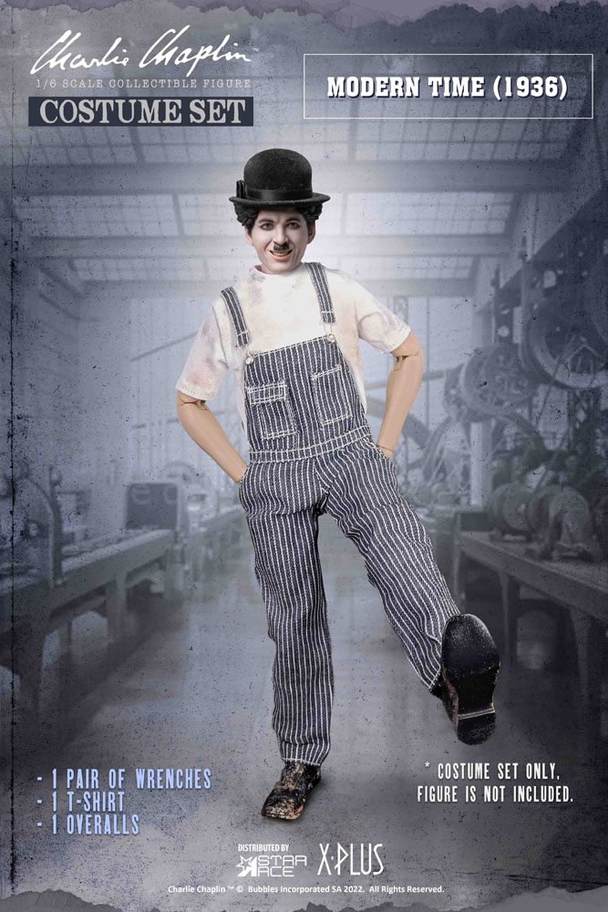 Charlie Chaplin My Favourite Movie Costume Set 1/6 Costume B (Worker)