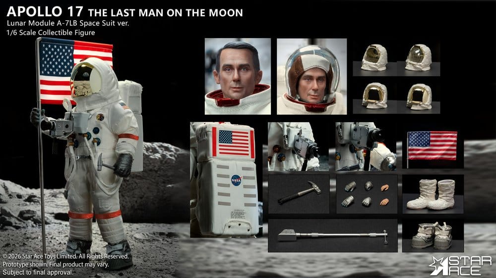 STAR ACE - NASA Apollo 17 Action Figure 1/6 The Last Man on the Moon