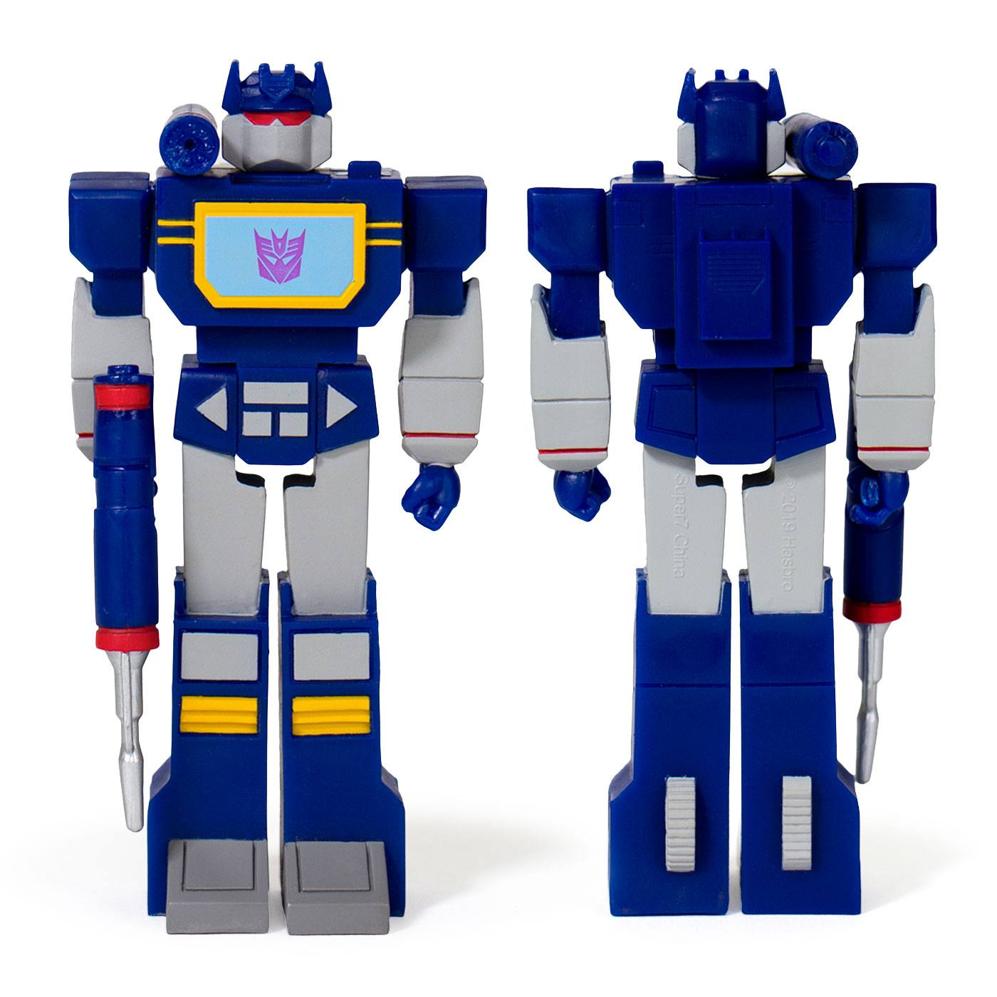 SUPER 7 - Transformers Reaction Action Figure Wave 1 Soundwave 10 cm