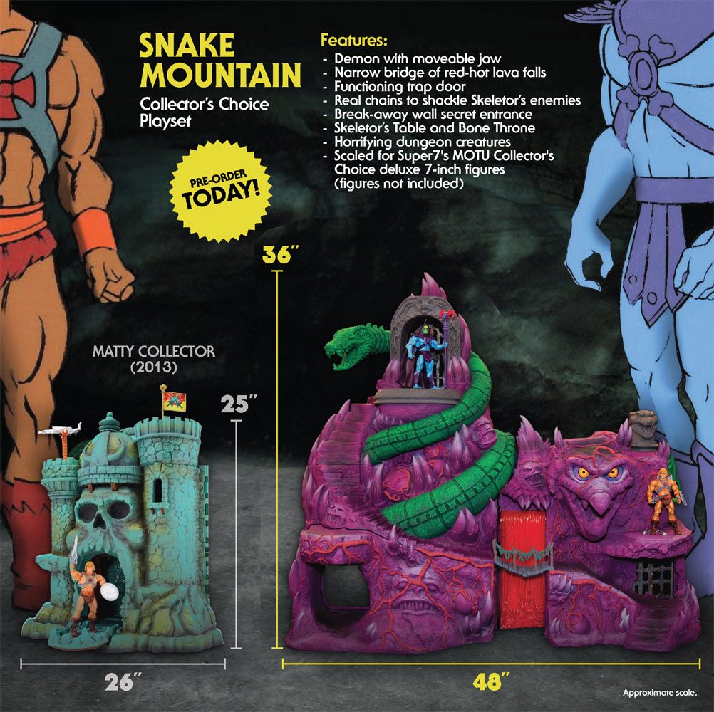 SUPER 7 - Master of Universe - Masters of the Universe - Collectors Choice Playset Snake Mountain