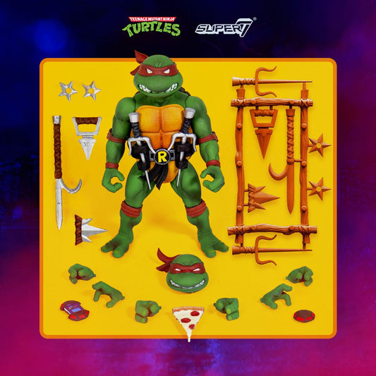 SUPER 7 - TMNT Teenager Mutant Ninja Turtles Ultimates Action Figure Raphael
