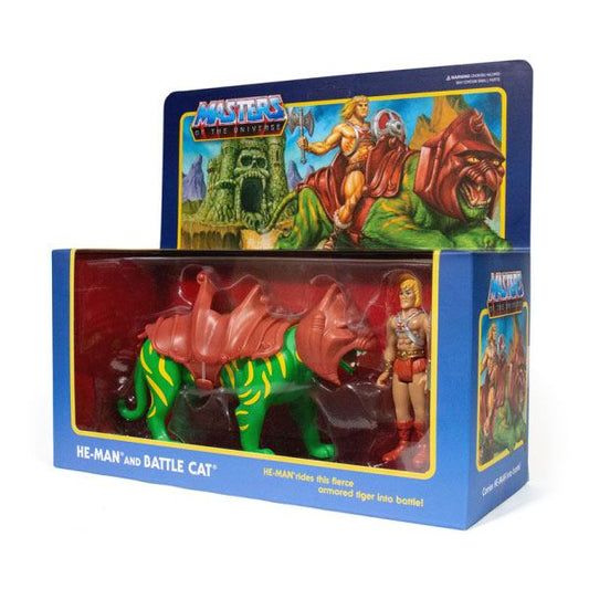 SUPER 7 - Masters of the Universe - Reaction Action Figure 2 Pack He-Man & Battlecat 10 cm
