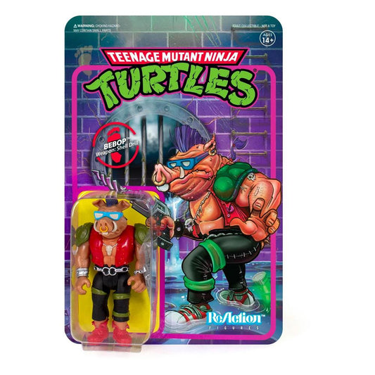 SUPER 7 - TMNT Teenager Mutant Ninja Turtles Reaction Action Figure Bebop