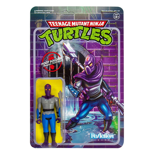 SUPER 7 - TMNT Teenager Mutant Ninja Turtles Reaction Action Figure Foot Soldier
