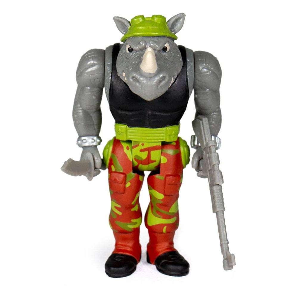 SUPER 7 - TMNT Teenager Mutant Ninja Turtles Reaction Action Figure Rocksteady