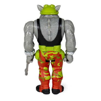 SUPER 7 - TMNT Teenager Mutant Ninja Turtles Reaction Action Figure Rocksteady
