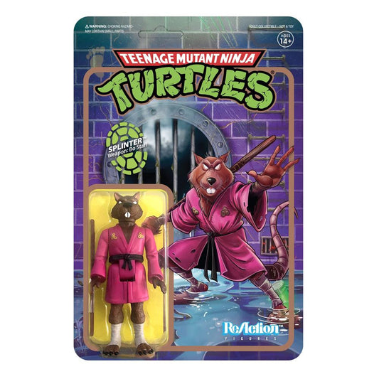 SUPER 7 - TMNT Teenager Mutant Ninja Turtles Reaction Action Figure Splinter