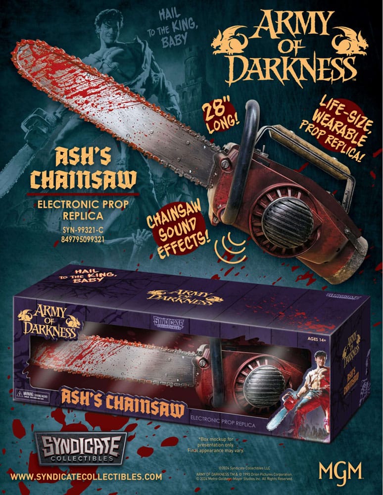 SINDYCATE COLLECTIBLES - Army of Darkness Prop Replica 1/1 Ash's Chainsaw