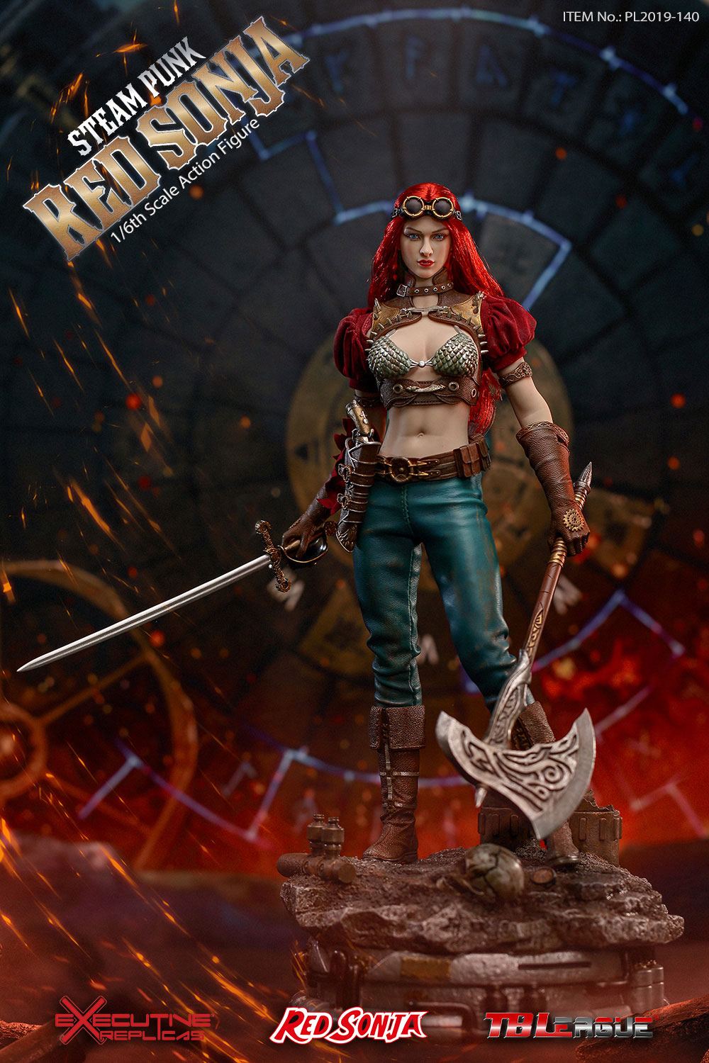 TB LEAGUE - Red Sonja Action Figure 1:6 Steampunk Red Sonja DeLuxe Ver
